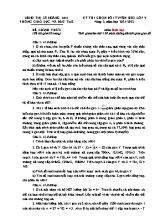 Đề thi chọn đội tuyển học sinh giỏi môn Sinh học Lớp 9 vòng 3 - Năm học 2021-2022